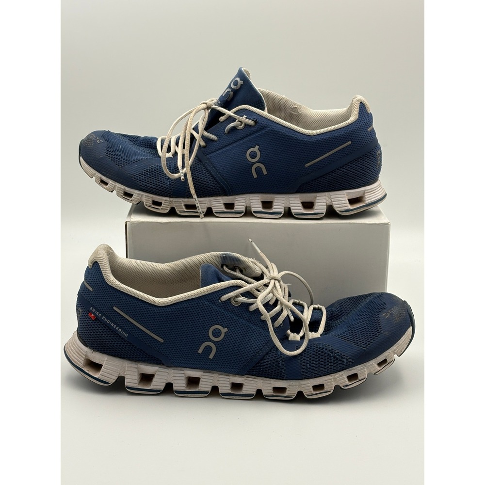 On Cloud Running Shoes Womens 8 Navy Blue Low Top CloudTec Sneakers FVN UJ